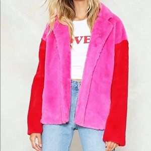 Nasty Gal Faux Fur Coat